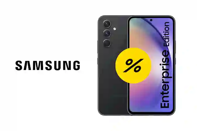 Samsung Enterprise Edition puhelin ja Samsung-logo