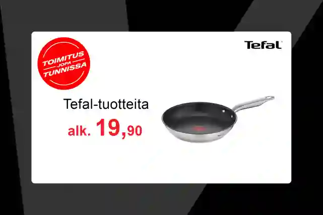 Tefal Virtuoso -paistinpannu. Toimitus jopa tunnissa, Tefal-tuotteita alkaen 19,90 euroa.