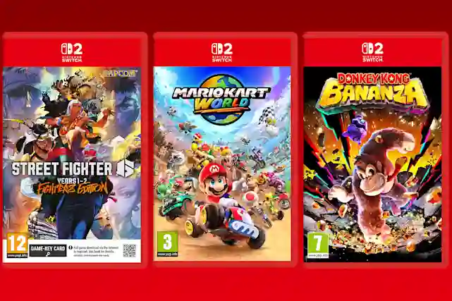 Street Fighter 6, Mario Kart World ja Donkey Kong Bananza Switch 2 -pelit. Tutustu!
