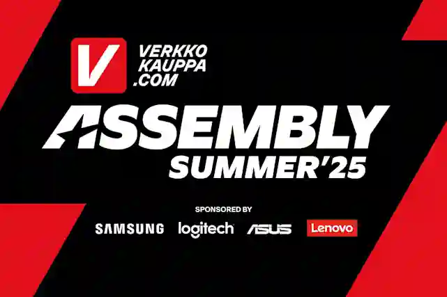 Verkkokauppa.com ja Assembly summer 2025 sponsored by Samsung, Logitech, Asus ja Lenovo