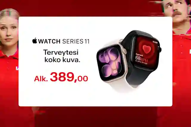 Apple Watch Series 11. Terveytesi koko kuva. Nyt alk. 389 €.