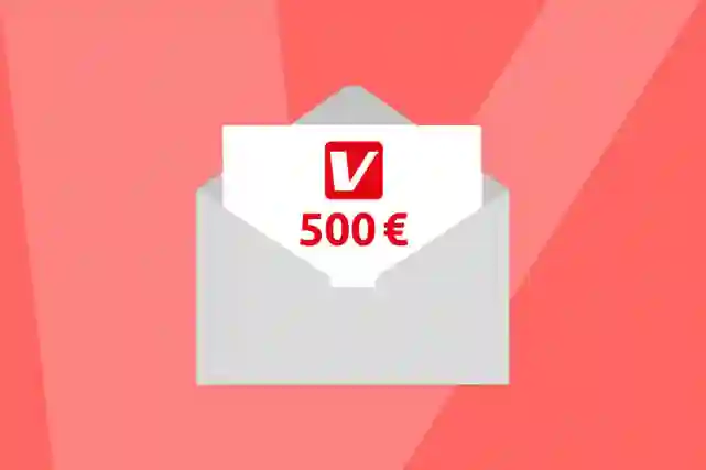 Kirjekuori, josta pilkottaa 500 € lahjakortti