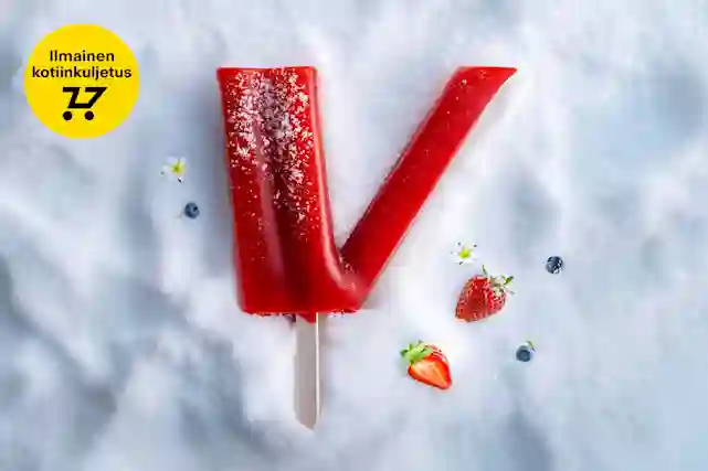 Kylmälaitteet ilmaisella kotiinkuljetuksella. Kuvassa ostoskärry logo ja taustalla Strömen jääkaappipakastin yhdistelmä.