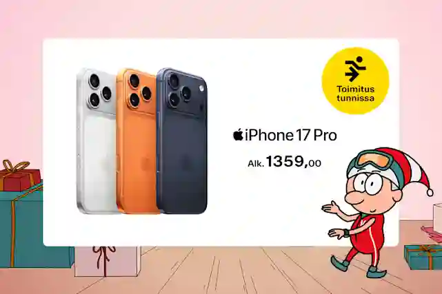 Apple iPhone 17 Pro Alk. 1359 €. Tonttu suosittelee pukinkonttiin. Toimitus tunnissa.
