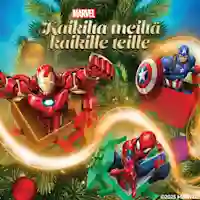 Marvel. Iron Man, Captain America ja Spider Man.