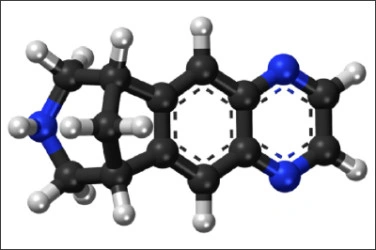 Photo montrant une molécule de varenicline