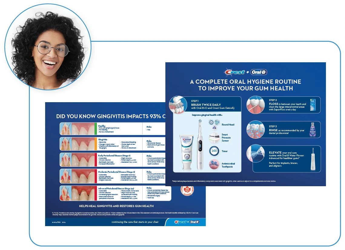 Office tools for periodontal patients:
