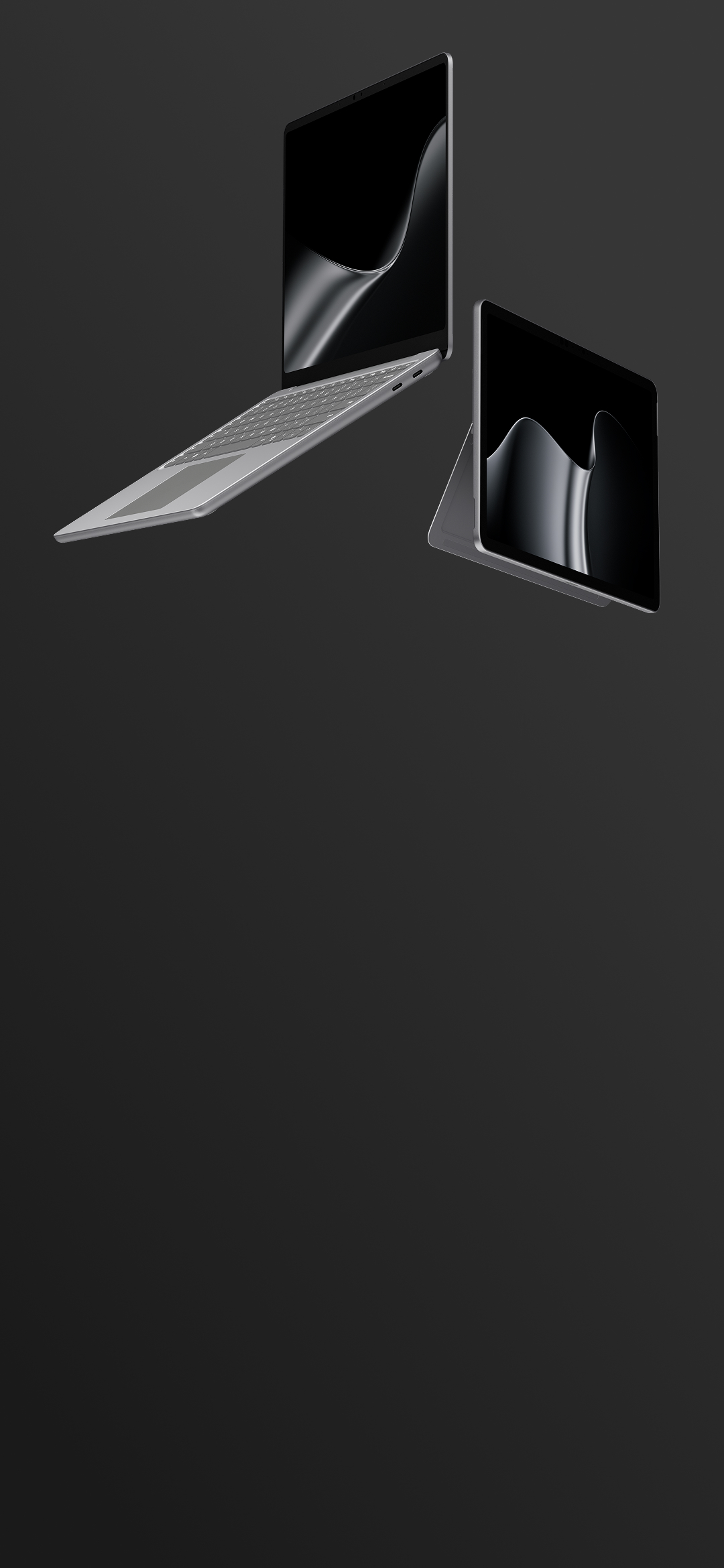 Image of Surface Laptop for Business and Surface Pro for Business with dynamic displays