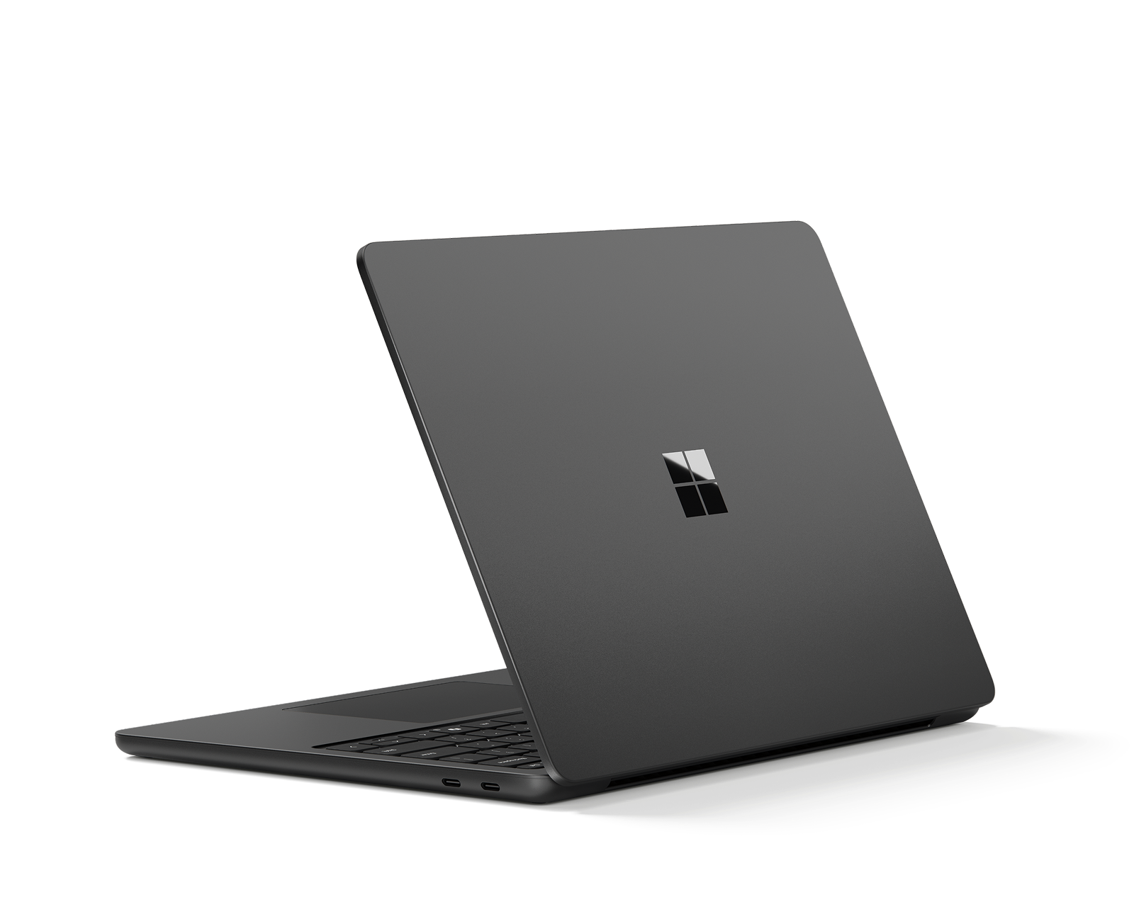 Image of a Black Surface Laptop facing the rear
