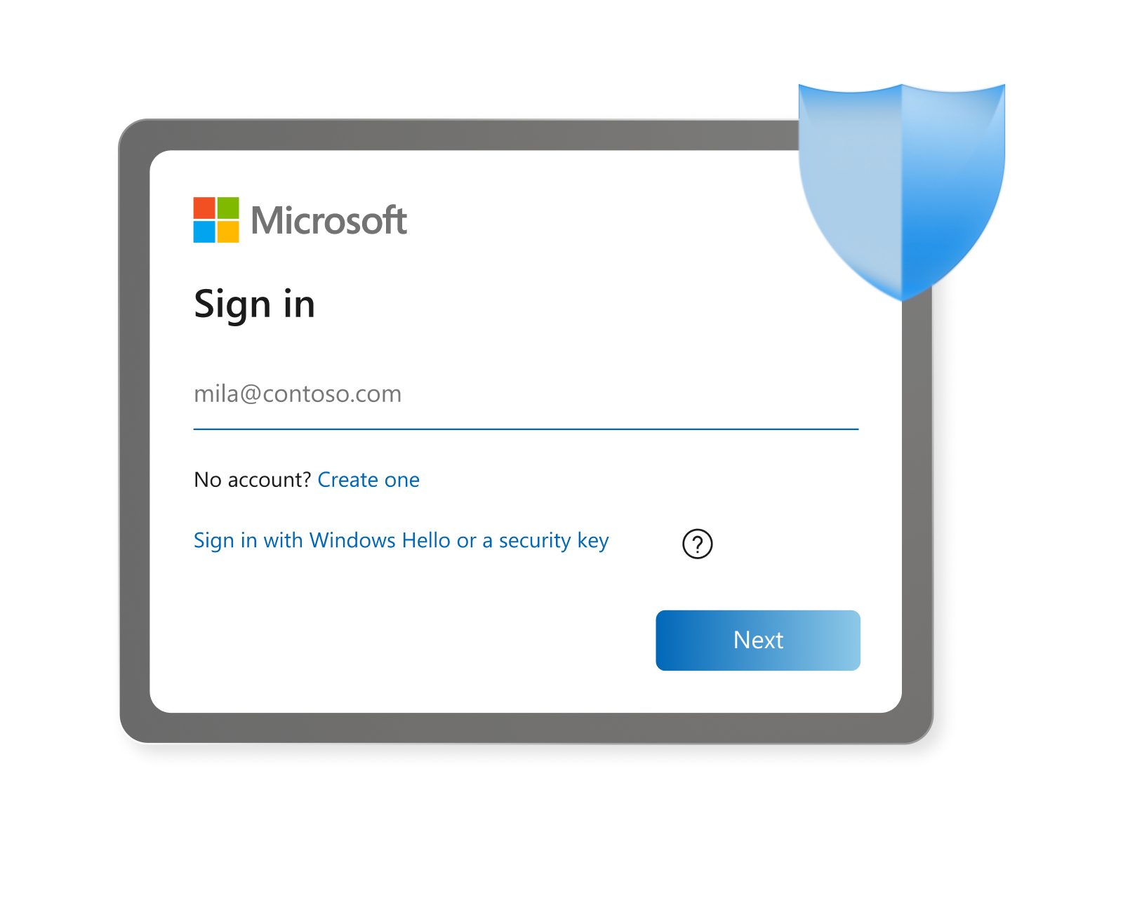 An illustration of the Microsoft Sign-in page