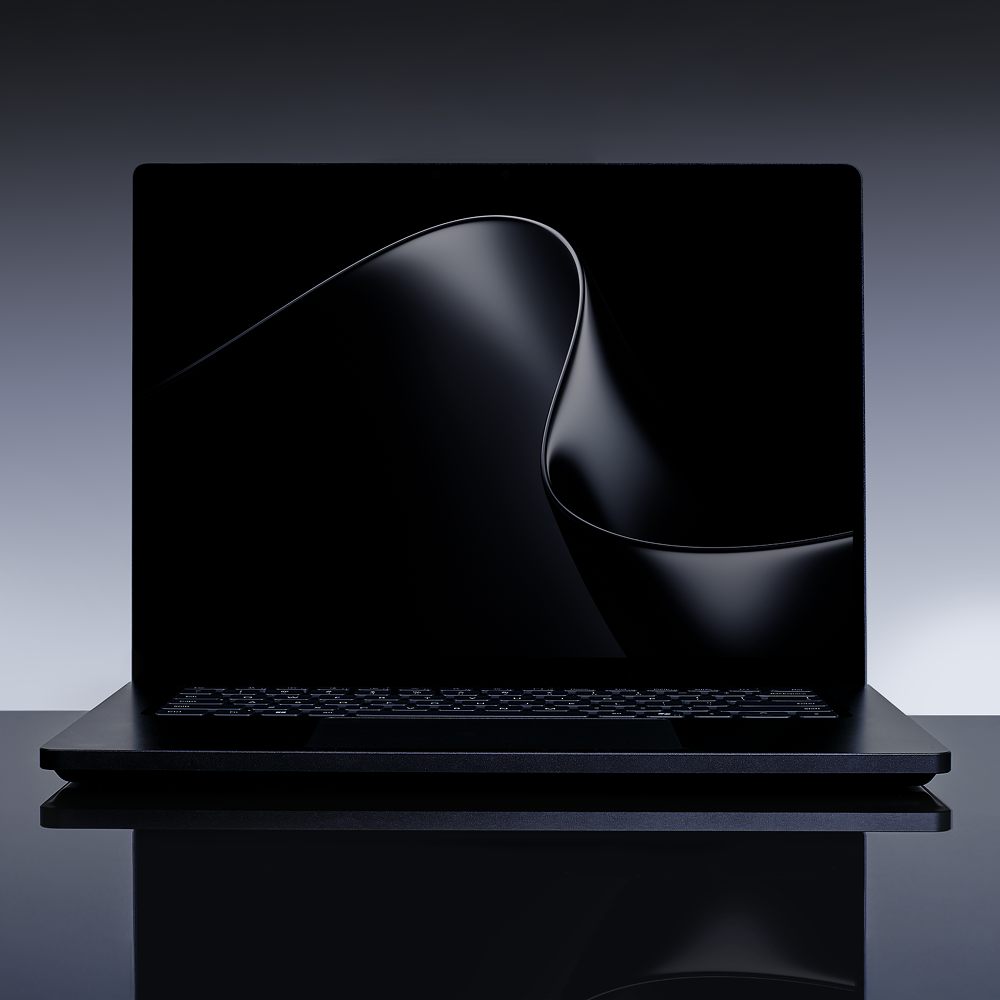An image of a Surface Laptop Ultra with a dark gray bloom