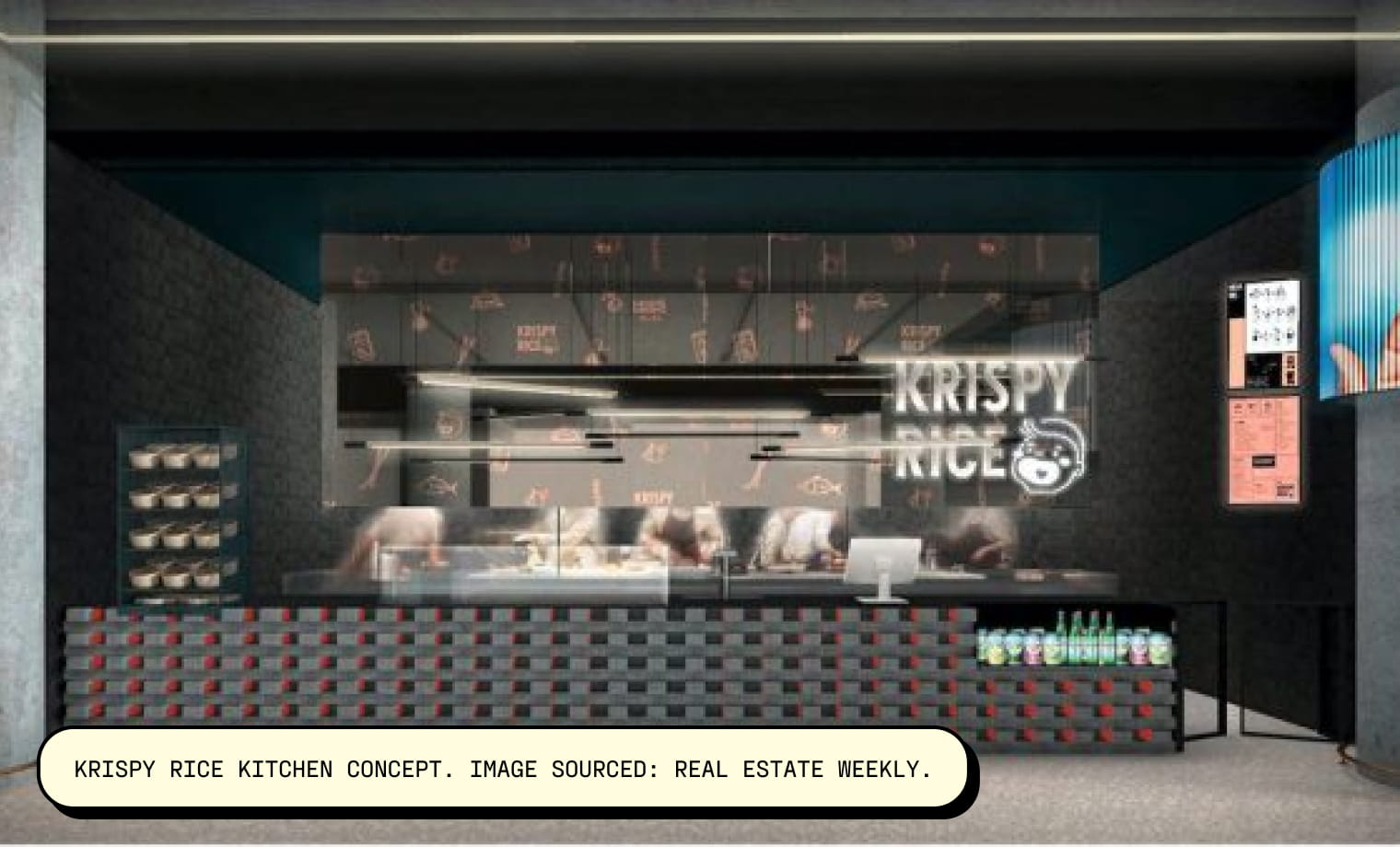 Krispy Rice Kitchen Concept. Image Sourced: Real Estate Weekly.