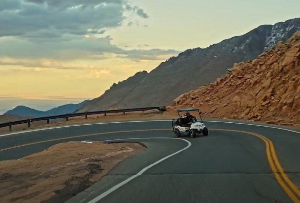 Trojan Lithium OnePack powers a golf cart to the 14,115-foot summit of Pikes Peak in Colorado Springs, Colorado