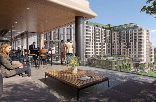 Rooftop terrace rendering