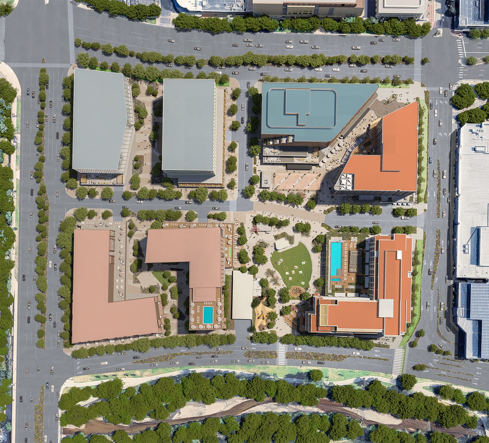 Aerial view of Cherry Creek West