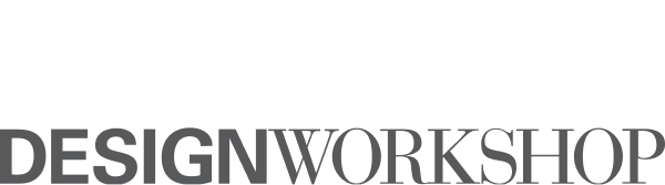 A bold san serif text 'Design' and a lighter serif text 'Workshop'