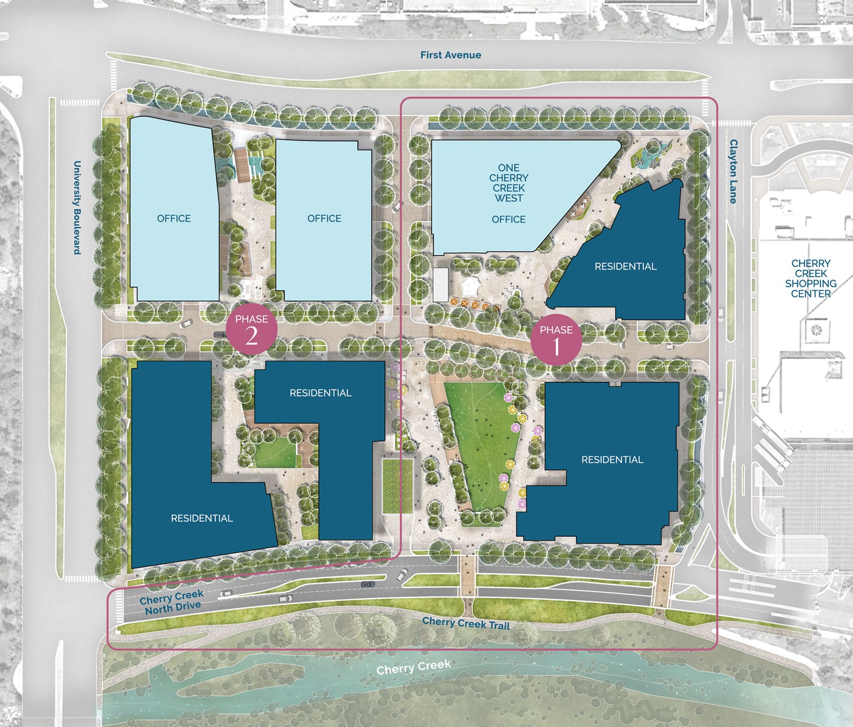 Cherry Creek West - 2 phase plan