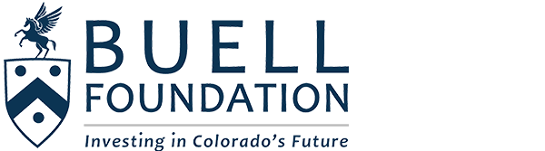 A traditional crest and the text Buell Foundation