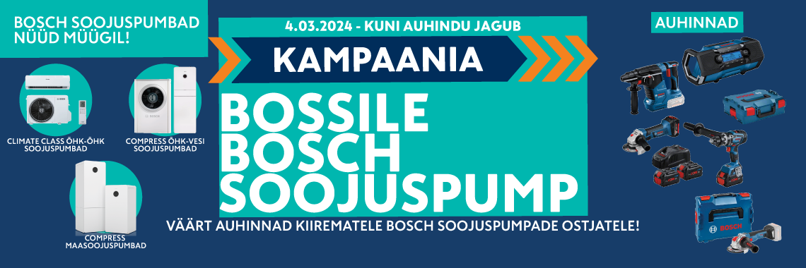 KAMPAANIA: BOSSILE BOSCH SOOJUSPUMP! | Onninen