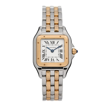 Cartier Stainless Steel 18K Yellow Gold 22mm Panthere Quartz Watch 