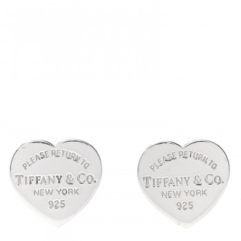  TIFFANY Sterling Silver Return To Tiffany Heart Tag Earrings