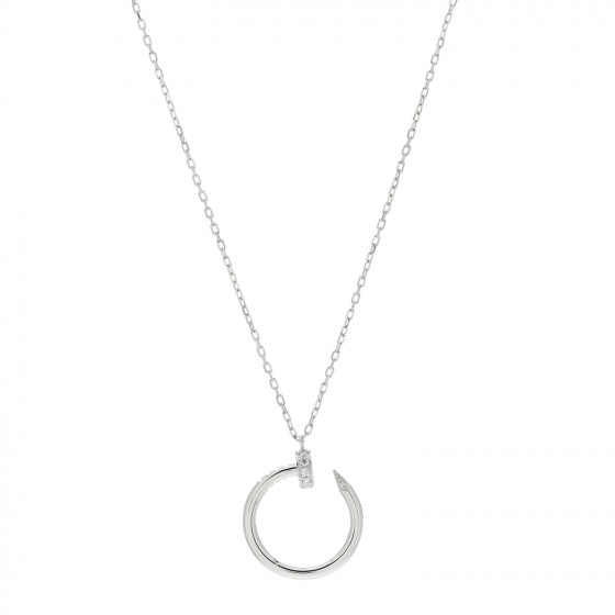 18K White Gold Diamond Juste Un Clou Necklace