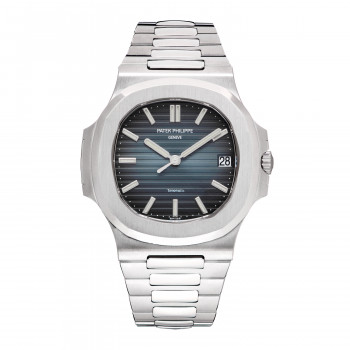 Patek Philippe Stainless Steel 40mm Tiffany Nautilus Automatic Watch Blue