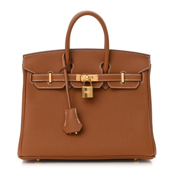  HERMES Togo Birkin 25 Gold