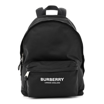 BURBERRY Nylon Logo Print Jett Backpack Black