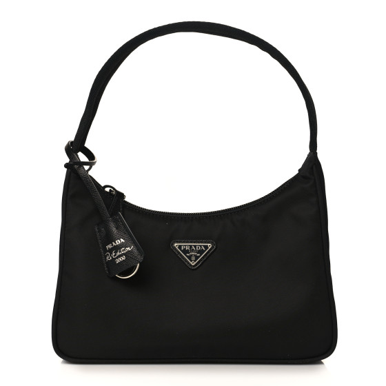 PRADA Tessuto Nylon Mini Re-Edition 2000 Bag Black