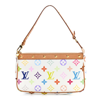 Louis Vuitton Monogram Multicolor Pochette Accessories White