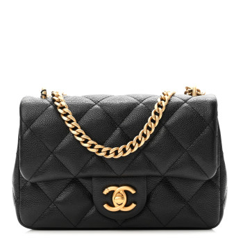 black Chanel mini square flap bag