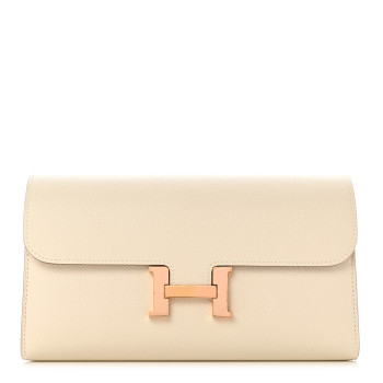 HERMES Epsom Constance Long Wallet Craie