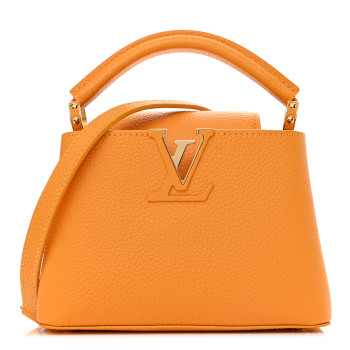 orange Louis Vuitton Capucines top handle bag