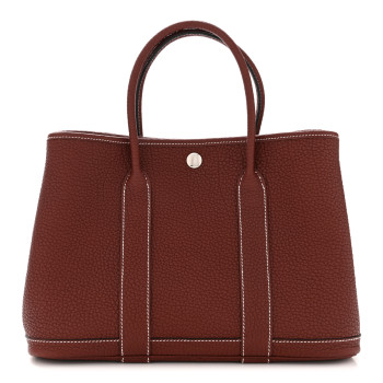 HERMES Negonda Garden Party Tote 30 TPM Rouge H