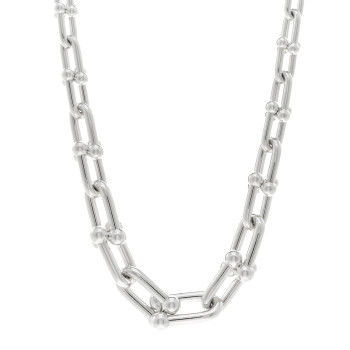  TIFFANY Sterling Silver HardWear Graduated Link Necklace