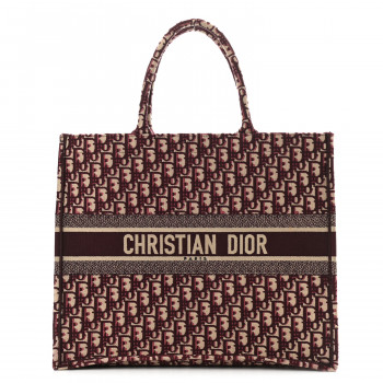 Christian Dior burgundy Oblique Book Tote