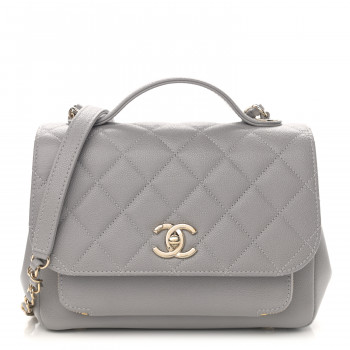 Chanel Caviar Quilted Medium Business Affinity Flap Grey