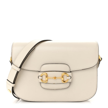 Gucci Azalea Calfskin Horsebit 1955 Shoulder Bag Mystic White