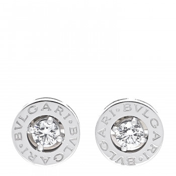  BULGARI BVLGARI 18K White Gold Diamond Stud Earrings