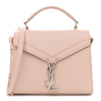 Saint Laurent Grain de Poudre Mini Classic Monogram Cassandra Top Handle Marble Pink