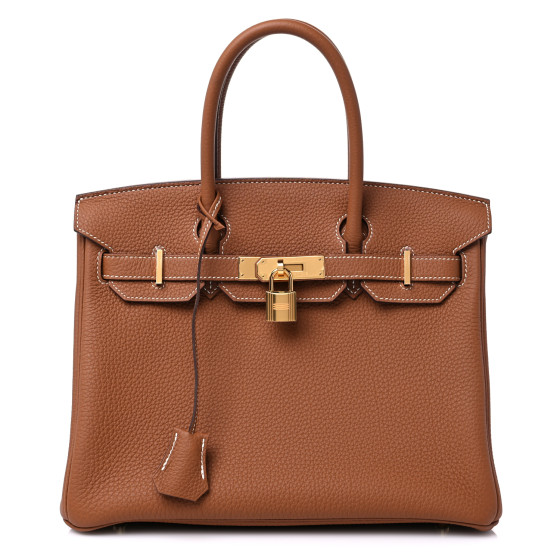 An Hermes Birkin size 30 in Gold (tan) color