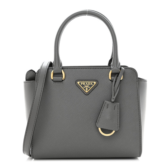 PRADA Saffiano Soft Calfskin Tote Marmo