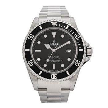 ROLEX Stainless Steel 40mm Sea-Dweller Oyster Perpetual Watch Black 16600