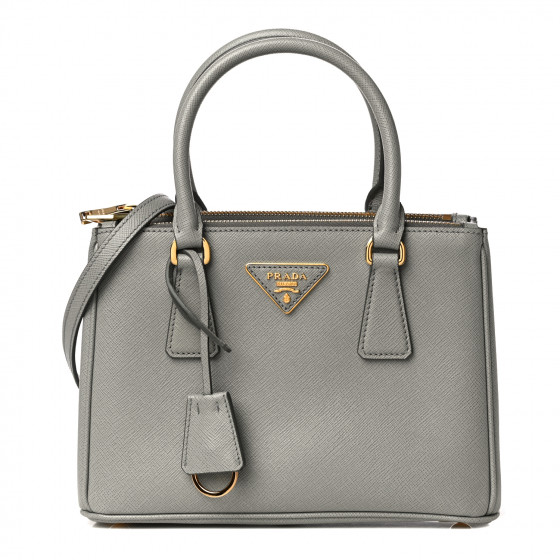 PRADA Saffiano Small Galleria Double Zip Tote Nube