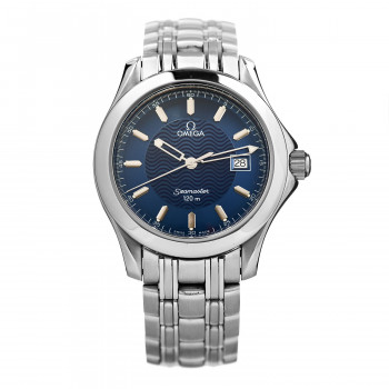 Omega Stainless Steel 36mm Seamaster 120M Quartz Watch Blue