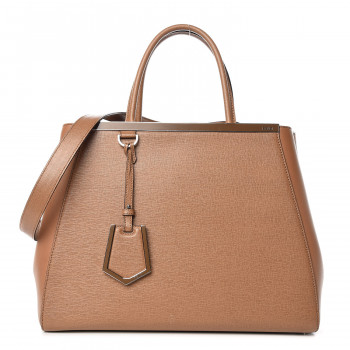 FENDI Vitello Elite Regular 2Jours Tote Orzo