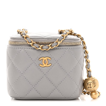 Chanel mini square vanity in grey