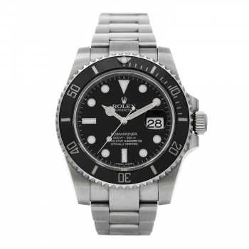 ROLEX Stainless Steel 40mm Oyster Perpetual Submariner Date Watch Black 116610LN