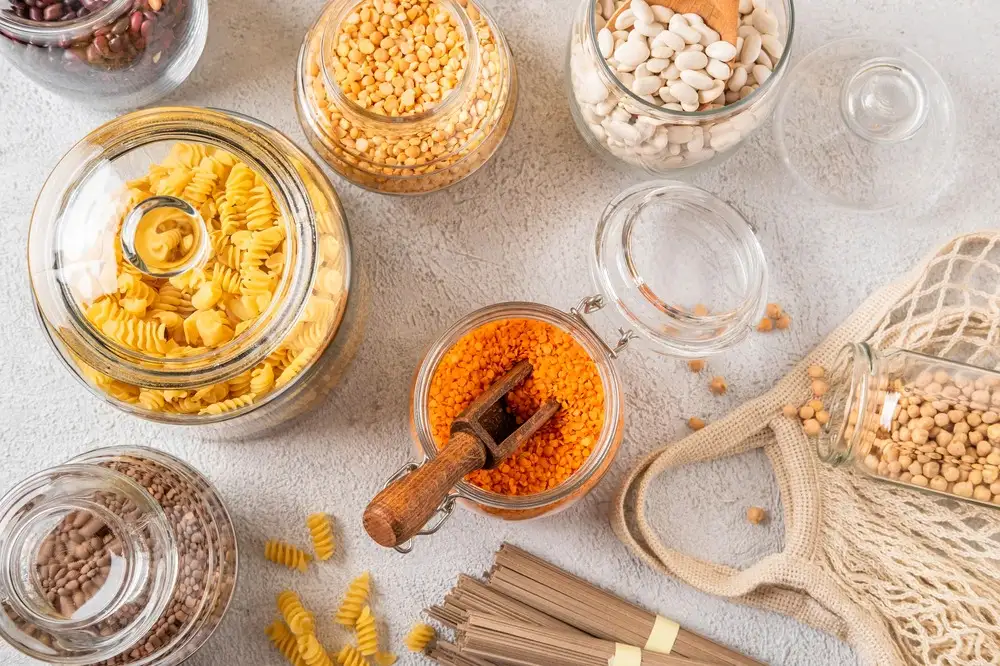 different-legumes-in-glass-jars-chickpeas
